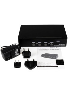 StarTech.com Conmutador Switch KVM 4 puertos Vídeo DisplayPort DP Hub Concentrador USB 2.0 Audio - 2560x1600