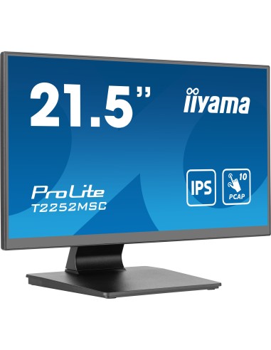 iiyama ProLite T2252MSC-B2 pantalla para PC 54,6 cm (21.5") 1920 x 1080 Pixeles Full HD LCD Pantalla táctil Negro