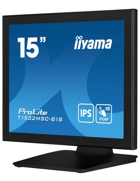 iiyama ProLite T1532MSC-B1S pantalla para PC 38,1 cm (15") 1024 x 768 Pixeles XGA LCD Pantalla táctil Negro