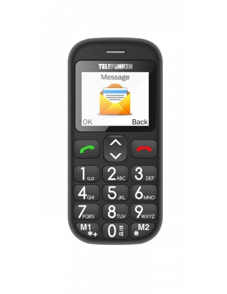 Telefunken TM 110 COSI 4,5 cm (1.77") 170 g Negro Teléfono para personas mayores