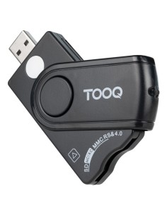 TooQ Lector Tarjetas Inteligentes, DNI Electrónico, SIM, SD, SF, USB-A, Negro