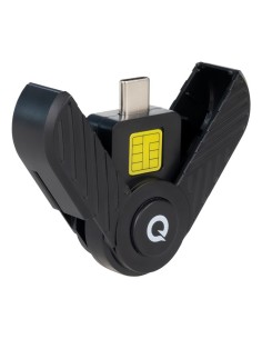 TooQ Lector Tarjetas Inteligentes, DNI Electrónico, USB-C, Negro 2