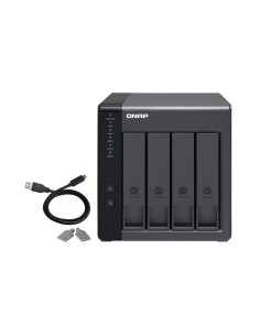 QNAP TR-004 caja para disco duro externo Carcasa de disco duro SSD Negro 2.5 3.5" 2