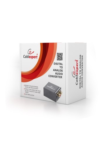 Gembird DSC-OPT-RCA-001 convertidor de audio Negro