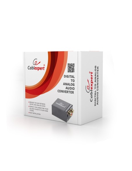 Gembird DSC-OPT-RCA-001 convertidor de audio Negro