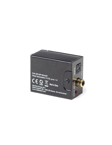 Gembird DSC-OPT-RCA-001 convertidor de audio Negro