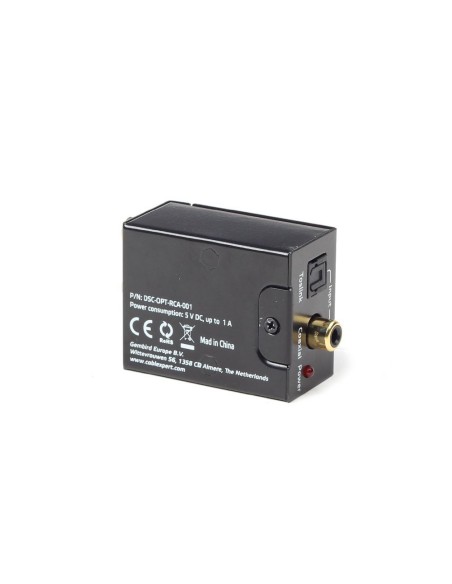 Gembird DSC-OPT-RCA-001 convertidor de audio Negro