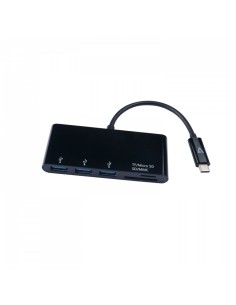 V7 Adattatore USB nero da USB-C maschio a 3 x USB 3.0 A femmina, Micro SD, SD MMC 2