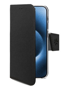 Celly WALLY1079 funda para teléfono móvil 16 cm (6.3") Funda cartera Negro