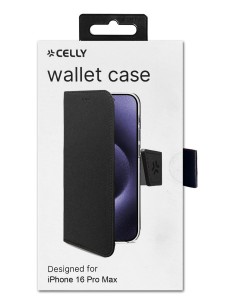 Celly WALLY1081 funda para teléfono móvil 17,5 cm (6.9") Funda cartera Negro 2