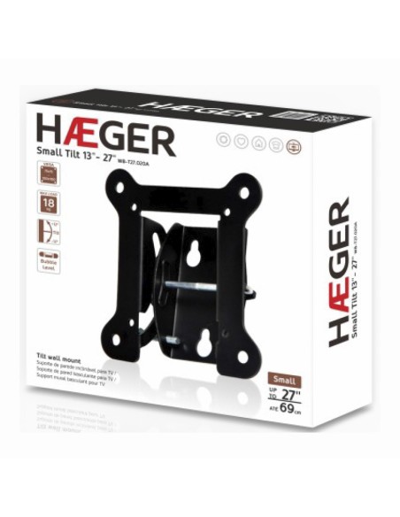 Haeger WB-T27.020A soporte para TV 68,6 cm (27") Negro