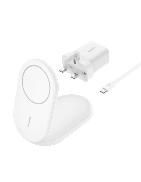 Belkin BoostCharge Auriculares, Smartphone Blanco USB Cargador inalámbrico Carga rápida Interior