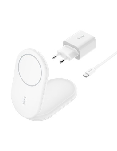 Belkin BoostCharge Auriculares, Smartphone Blanco USB Cargador inalámbrico Carga rápida Interior