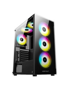 KeepOut XC-210 GLASS carcasa de ordenador Negro