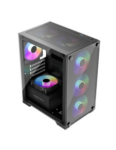 KeepOut XC-201 GLASS carcasa de ordenador Negro 2
