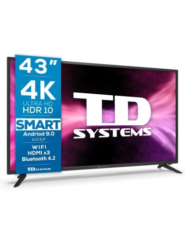 TD Systems K43DLG12US Televisor 109,2 cm (43") 4K Ultra HD Smart TV Wifi Negro