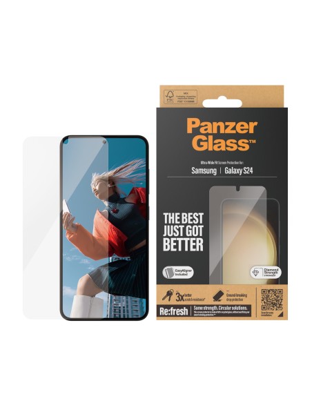 PanzerGlass ® Screen Protector Samsung Galaxy S24 | Ultra-Wide Fit w. EasyAligner Protector de pantalla 1 pieza(s)