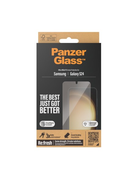 PanzerGlass ® Screen Protector Samsung Galaxy S24 | Ultra-Wide Fit w. EasyAligner Protector de pantalla 1 pieza(s)