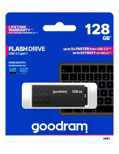 Goodram UME3 unidad flash USB 128 GB USB tipo A 3.2 Gen 1 (3.1 Gen 1) Negro