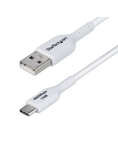 StarTech.com Cable de Carga USB-A a USB-C Blanco de 2m - Cable de Carga USB Tipo C - Carga Rápida de 3A - Cable de