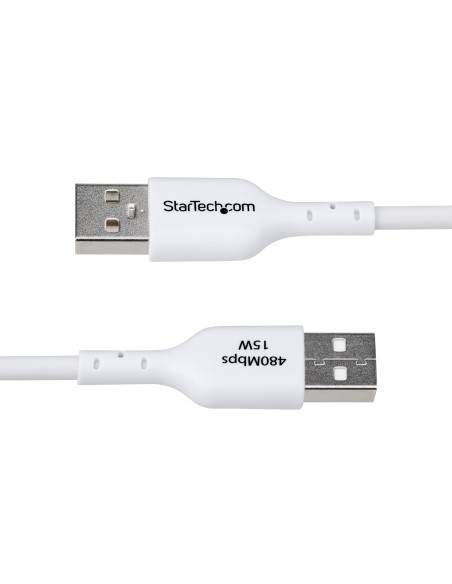 StarTech.com Cable de Carga USB-A a USB-C Blanco de 2m - Cable de Carga USB Tipo C - Carga Rápida de 3A - Cable de