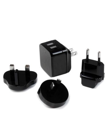 StarTech.com Cargador de Pared USB de 2 Puertos para Tablets Smartphones - Cargador de Alta Potencia para Viajes