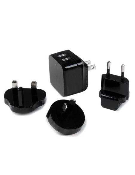 StarTech.com Cargador de Pared USB de 2 Puertos para Tablets Smartphones - Cargador de Alta Potencia para Viajes