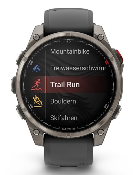 Garmin fēnix 8 Pro 3,56 cm (1.4") AMOLED 47 mm Digital 454 x 454 Pixeles Pantalla táctil Grafito, Titanio Wifi GPS (satélite)