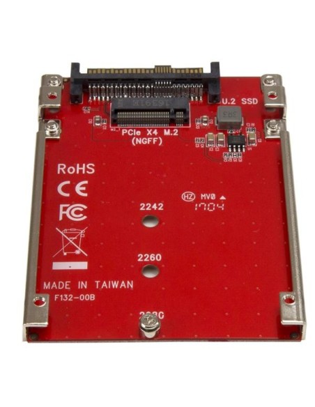 StarTech.com Tarjeta Adaptador PCI Express M.2 a U.2 SFF8639 para SSD NVMe M.2 - Conversor para SSD M.2 - Tarjeta Anfitrión