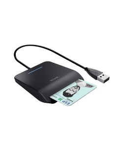 Trust Primo lector de tarjeta inteligente Interior USB CardBus+USB 2.0 Negro 2