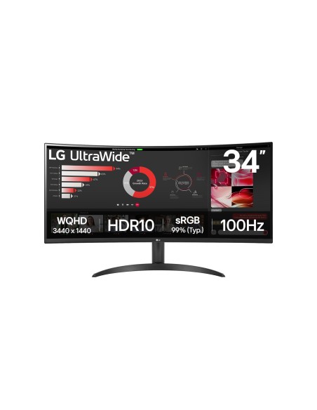 LG 34WR50QK-B pantalla para PC 86,4 cm (34") 3440 x 1440 Pixeles Wide Quad HD Negro