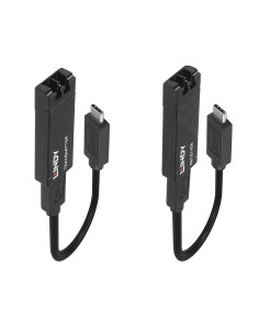 Lindy 43312 ampliador de red Transmisor y receptor de red Negro