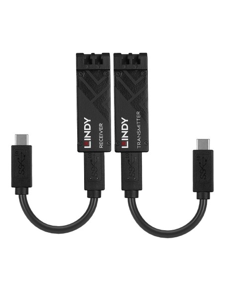 Lindy 43312 ampliador de red Transmisor y receptor de red Negro