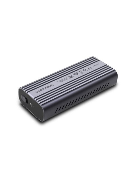 Lindy 43394 caja para disco duro externo Caja externa para unidad de estado sólido (SSD) Gris M.2