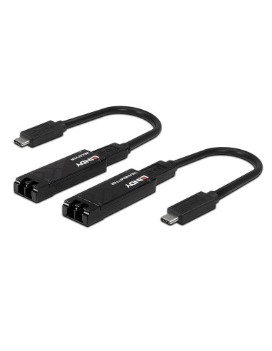 Lindy 43312 ampliador de red Transmisor y receptor de red Negro