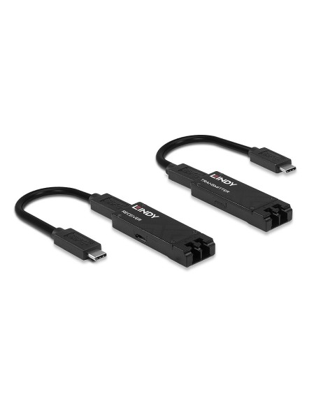 Lindy 43312 ampliador de red Transmisor y receptor de red Negro