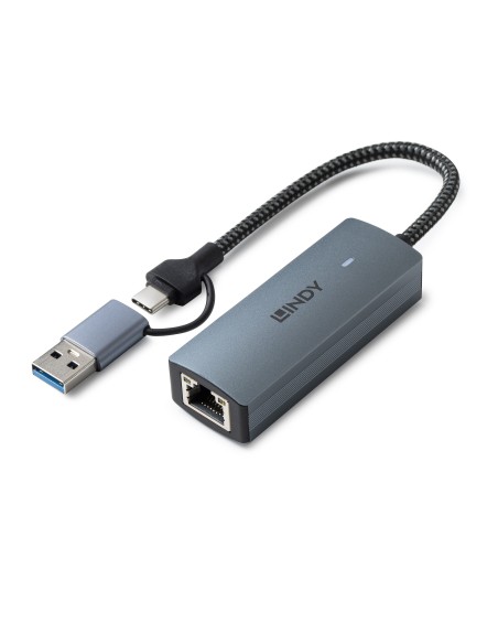 Lindy 43415 hub de interfaz USB 3.2 Gen 2 (3.1 Gen 2) Type-C 5000 Mbit s Gris