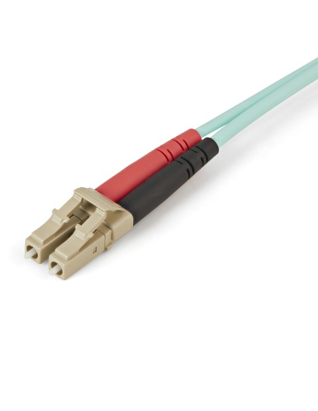 StarTech.com Cable de 5m de Fibra Óptica Multimodo LC UPC a LC UPC OM4 - 50 125µm - Fibra LOMMF VCSEL - Redes de 100G - Cable
