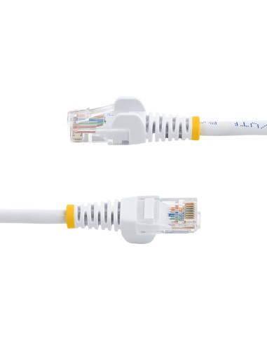 StarTech.com Cable de 2m Blanco de Red Fast Ethernet Cat5e RJ45 sin Enganche - Cable Patch Snagless