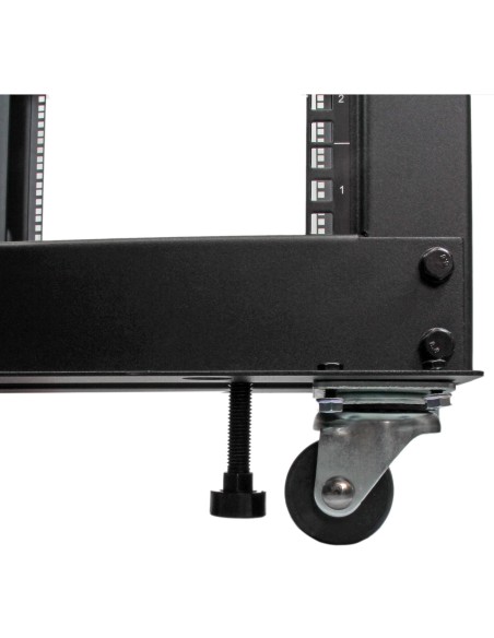 StarTech.com Rack 8U Móvil de Marco Abierto de 4 Columnas para Servidores - Rack de 19 Pulgadas para Equipo de Red e