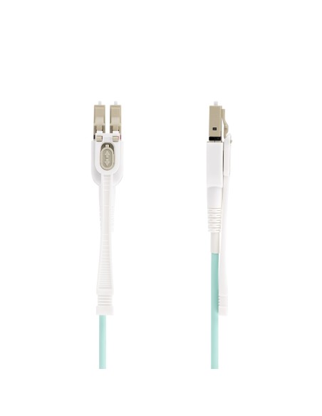 StarTech.com Cable de Fibra Óptica Multimodo LC a LC (UPC) OM4 de 3m - con Pestillos - 50 125µm - Redes de 100G - Resistente a