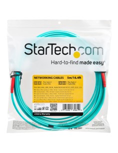 StarTech.com Cable de 5m de Fibra Óptica Multimodo LC UPC a LC UPC OM4 - 50 125µm - Fibra LOMMF VCSEL - Redes de 100G - Cable 2