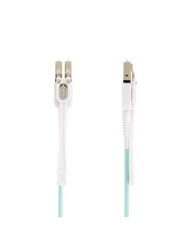 StarTech.com Cable de Fibra Óptica Multimodo LC a LC (UPC) OM4 de 5m - con Pestillos - 50 125µm - Redes de 100G - Resistente a