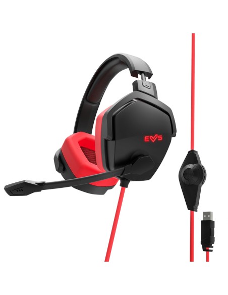 Energy Sistem ESG 4 Surround 7.1 Auriculares Alámbrico Diadema Juego USB tipo A Negro, Rojo
