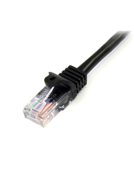 StarTech.com Cable de 1m Negro de Red Fast Ethernet Cat5e RJ45 sin Enganche - Cable Patch Snagless
