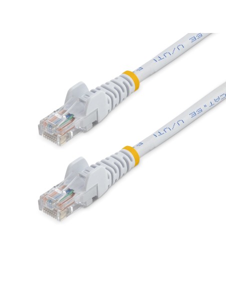StarTech.com Cable de Red de 0,5m Blanco Cat5e Ethernet RJ45 sin Enganches