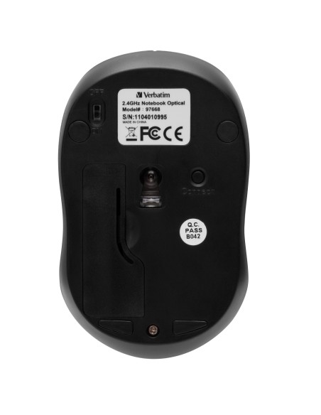 Verbatim Go Nano ratón Oficina Ambidextro RF inalámbrico 1600 DPI