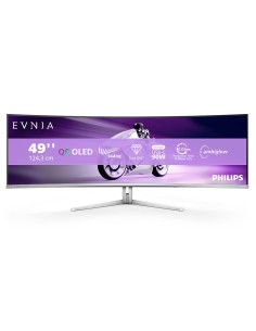Philips Evnia 8000 49M2C8900L 00 pantalla para PC 124,2 cm (48.9") 5120 x 1440 Pixeles Dual QHD QD-OLED Blanco