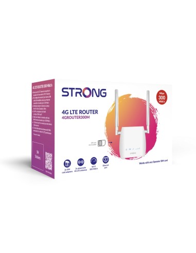 Strong 300M router inalámbrico Ethernet rápido Banda única (2,4 GHz) 4G Blanco