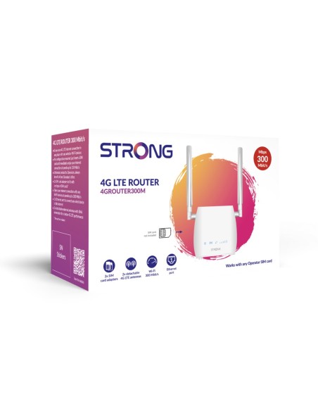 Strong 300M router inalámbrico Ethernet rápido Banda única (2,4 GHz) 4G Blanco